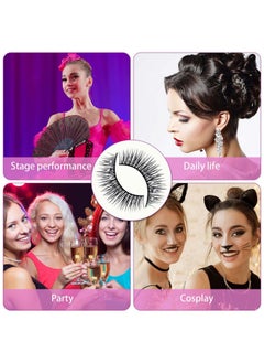 ANCIRS ANCIRS 2 Boxes(20pcs) Diamond False Eyelashes for Makeup, Natural Rhinestone Decorative Faux Mink Lashes, False Eye Lashes for Valentines Halloween New Year Cosplay Party Stage Decor  - Image 4