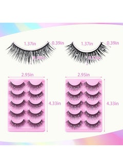 ANCIRS ANCIRS 2 Boxes(20pcs) Diamond False Eyelashes for Makeup, Natural Rhinestone Decorative Faux Mink Lashes, False Eye Lashes for Valentines Halloween New Year Cosplay Party Stage Decor  - Image 2