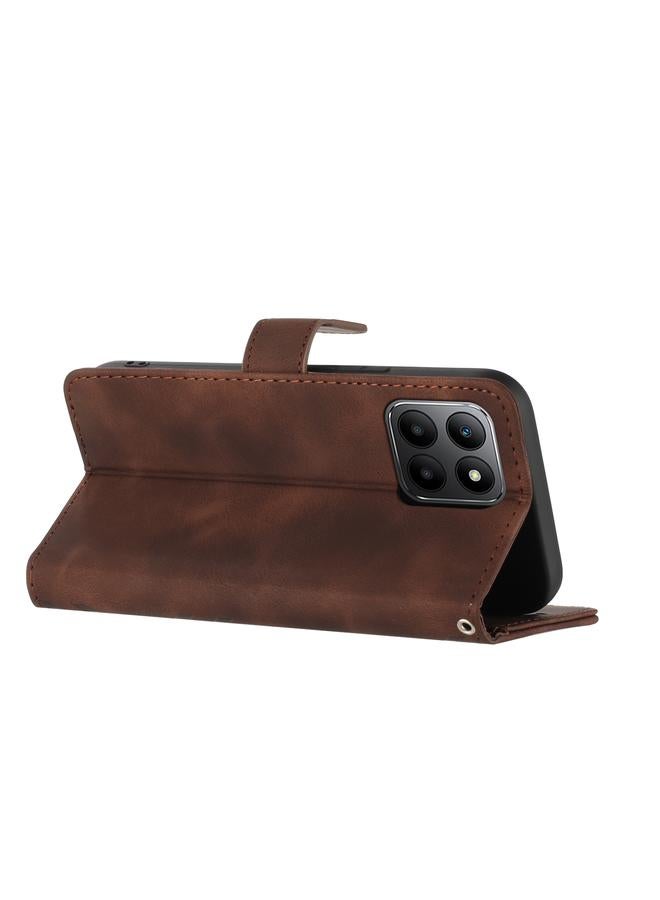 زبون جراب هاتف Honor 70 Lite بنمط خطوط من الجلد الملمس - Image 3