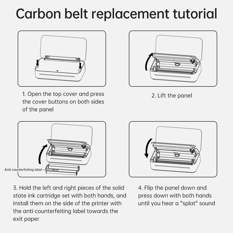 2 Rolls Thermal Transfer Ribbon for GT1 Portable A4 Thermal Transfer Printer for Home Office - Image 4