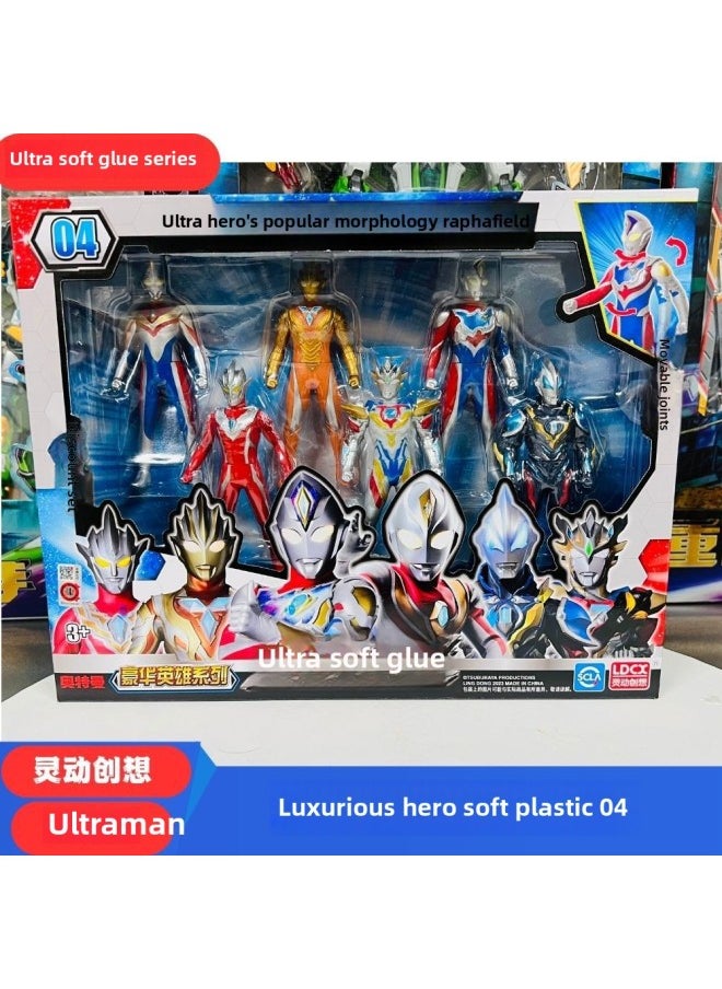 Generic - Genuine Smart Ultraman Soft Glue Digard Kate Liga Ultraman Toy Suit Hand-made Doll For Boys And Children-Color:Hero Monster Duel 06 - Image 1