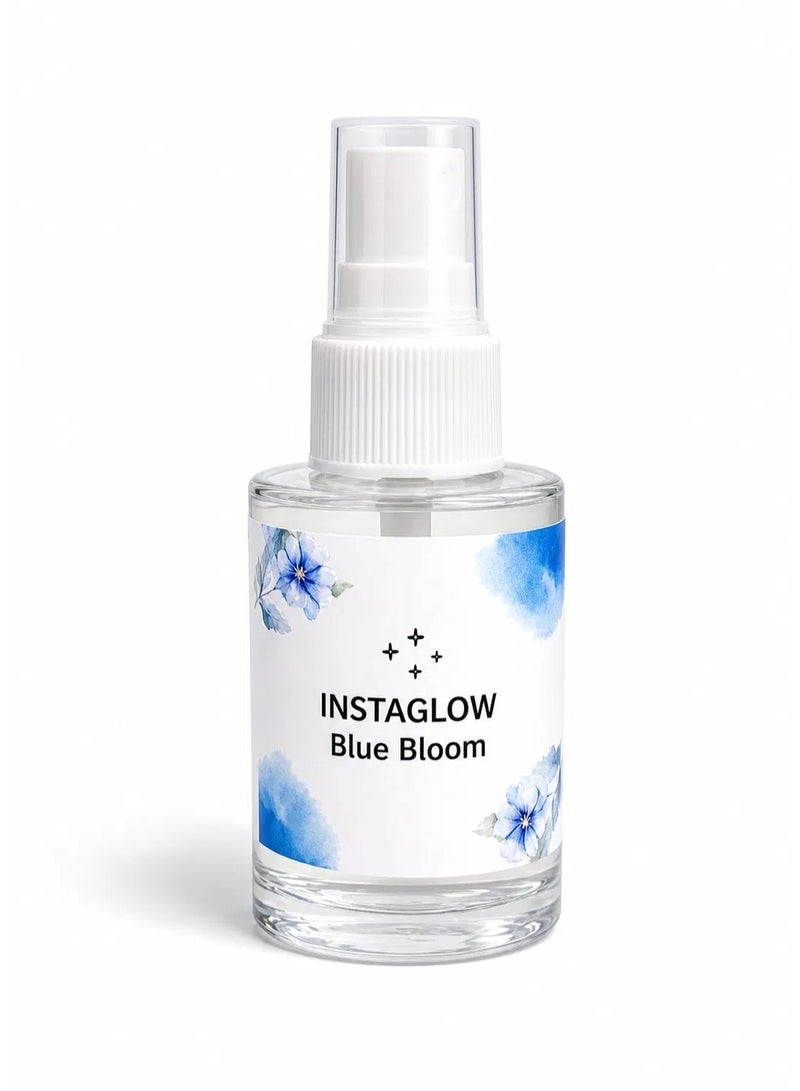 INSTAGLOW gingham inspired fresh floral blue bloom perfume mist for women 30 ml - Image 2