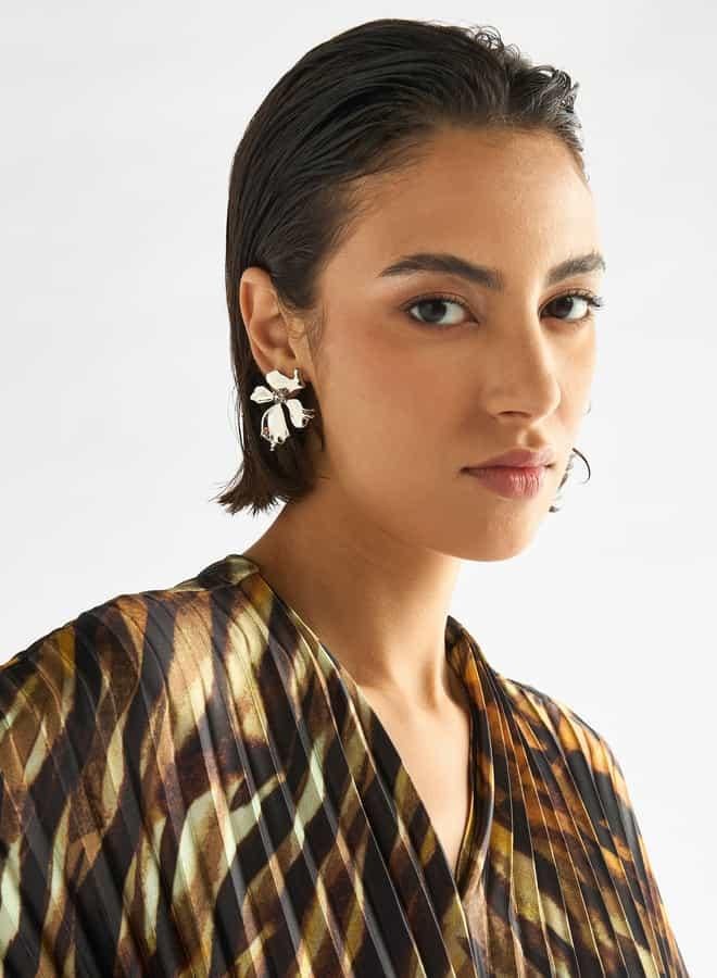 Splash FAV Pleated Animal Print Dress - Image 4