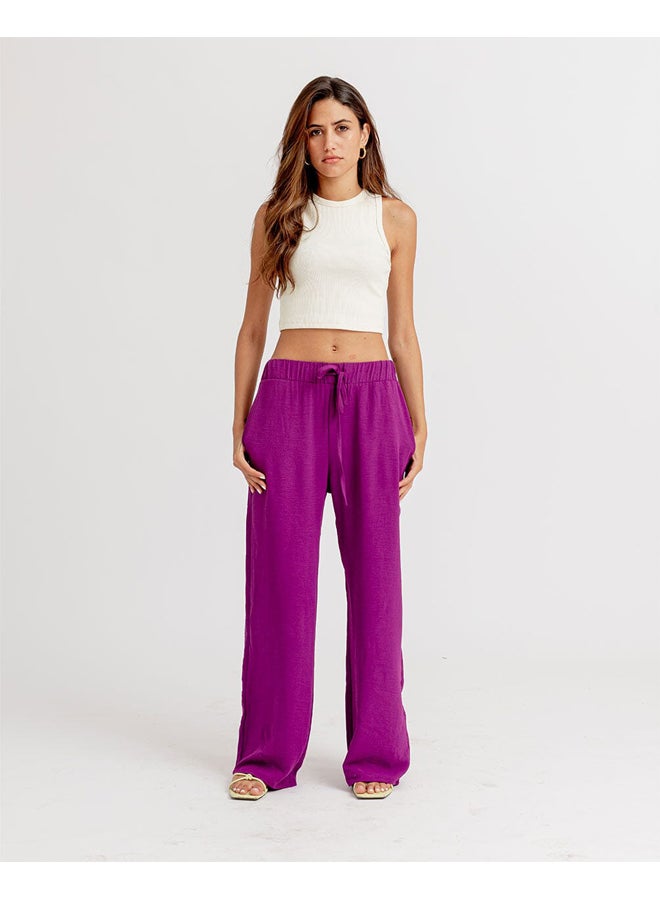 Purple Flowy Pants