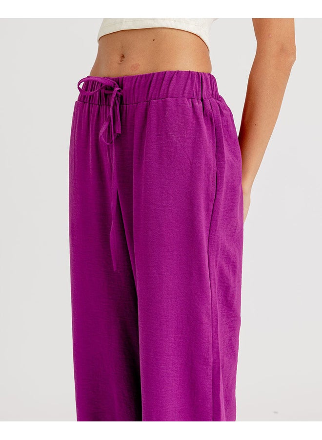 Purple Flowy Pants