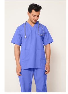 SPACEDOUT Medical Scrub Set | V-Neck Top Overlap and Elasticated Drawstring Pant | Al Ain Style  Nursing Uniform Suit  - Image 2