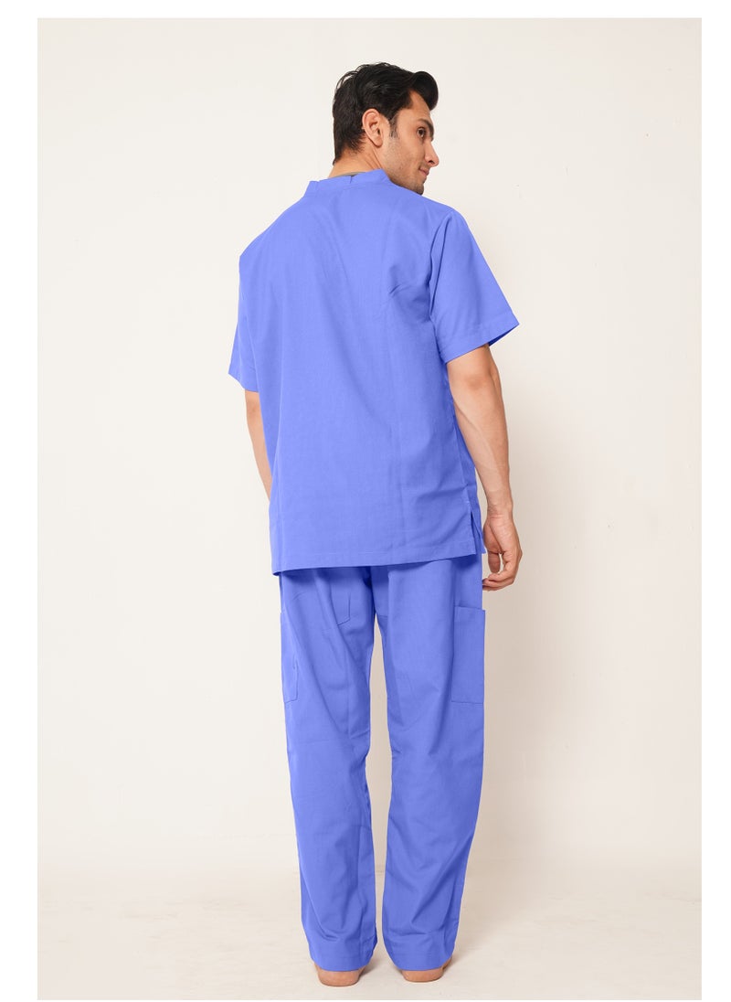 SPACEDOUT - Medical Scrub Set | V-Neck Top Overlap and Elasticated Drawstring Pant | Al Ain Style  Nursing Uniform Suit - Image 1