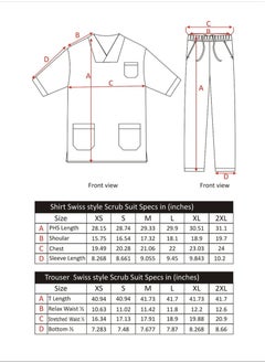 SPACEDOUT Medical Scrub Set | V-Neck Top Overlap and Elasticated Drawstring Pant | Al Ain Style  Nursing Uniform Suit  - Image 5