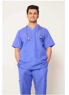 SPACEDOUT Medical Scrub Set | V-Neck Top Overlap and Elasticated Drawstring Pant | Al Ain Style  Nursing Uniform Suit  - Image 3