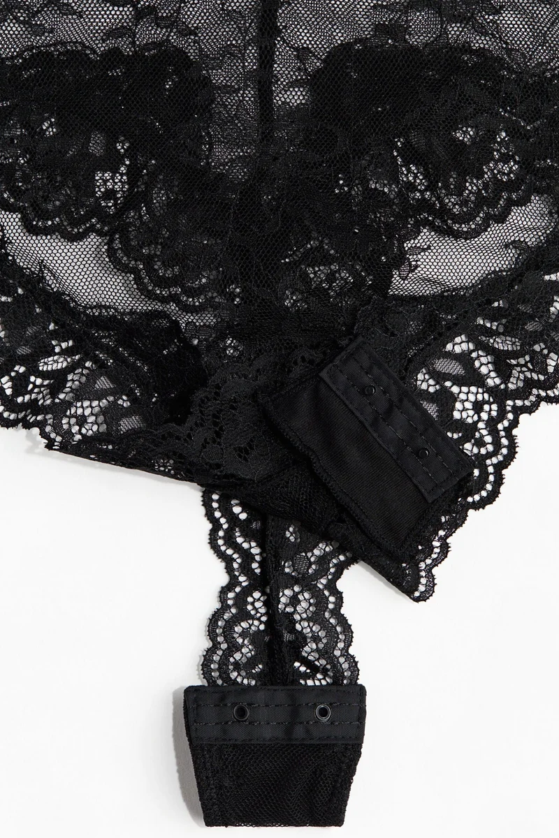 H&M Microfibre and lace body