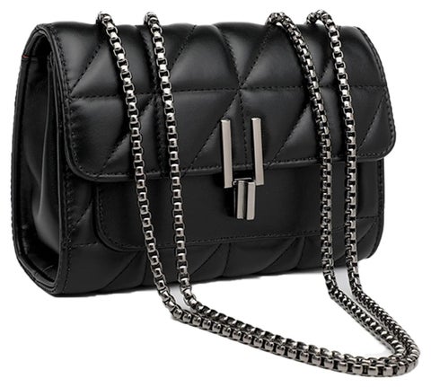 حقائب كروس للنساء حقيبة كتف من جلد البولي يوريثان الأسود، وحقائب للهاتف المحمول ومحفظة وحقائب يد وحامل بطاقات للنساء