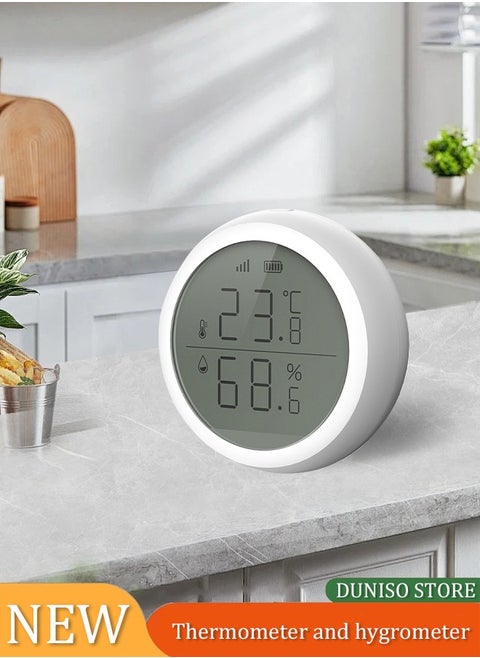 Digital Hygrometer Thermometer for Room Temperature Humidity Meter Indoor Thermometer Accuracy Calibration LCD Temperature Sensor with Maximum and Minimum Records, White