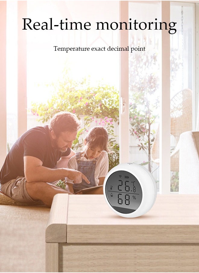 Generic - Digital Hygrometer Thermometer for Room Temperature Humidity Meter Indoor Thermometer Accuracy Calibration LCD Temperature Sensor with Maximum and Minimum Records, White - Image 1