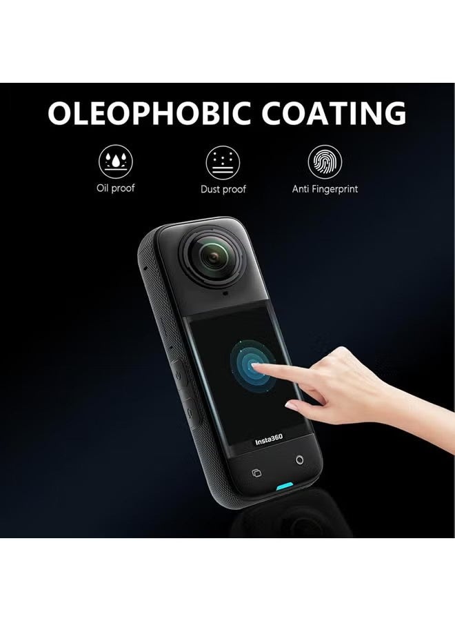 طقم حماية لحافظة Insta360 X5 ، حافظة سيليكون ، واقي عدسة ، غطاء عدسة سيليكون ، 2 عبوة واقي شاشة طقم ملحقات Insta360 X5 - Image 4