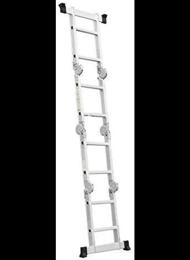 ABBASALI Multi Purpose 4x2 x 2.6m Foldable Aluminium Ladder 8 Rungs  - Image 3
