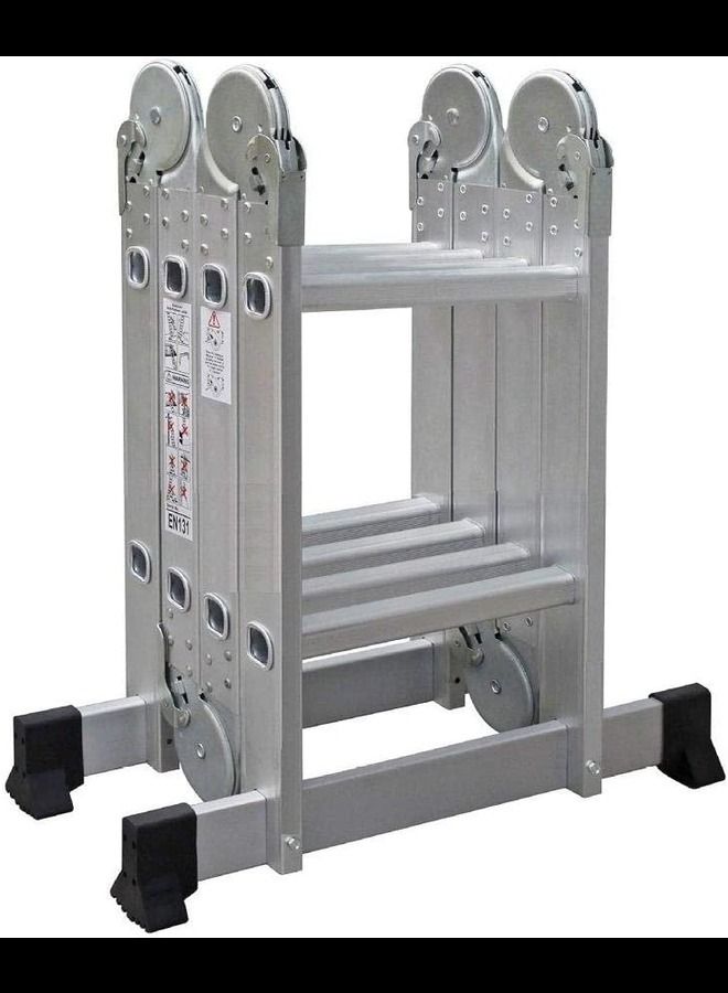 ABBASALI Multi Purpose 4x2 x 2.6m Foldable Aluminium Ladder 8 Rungs  - Image 1