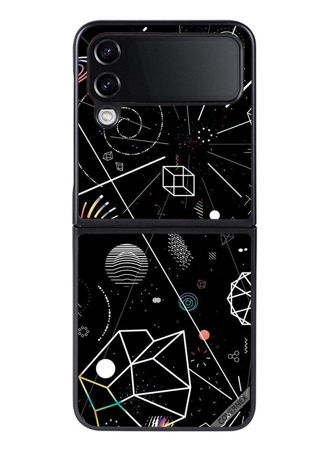 Covernex Protective Case Cover For Samsung Galaxy Z Flip 4 Aesthetic Math Wallpaper - Image 1
