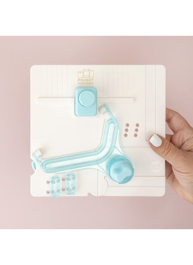 We R Memory Keepers We R Memory Keepers Pocket Maker Punch Board, 6-Piece, Create Pockets to Store Keepsakes Over 100 Pocket Sizes, for Journaling, Scrapbooking, & More  - Image 4