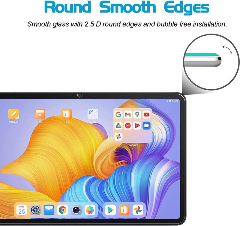 【2 Pack】 For Honor Pad 8 Tablet 12'' Screen Protector 【2.5D Curve】【Tempered Glass】【9H Hardness】【Hd Clear】 Screen Protector For Honor Pad 8 12 Inch (Honor Pad 8 Tablet 12'', Tempered Glass, 2 Pack) - Image 2