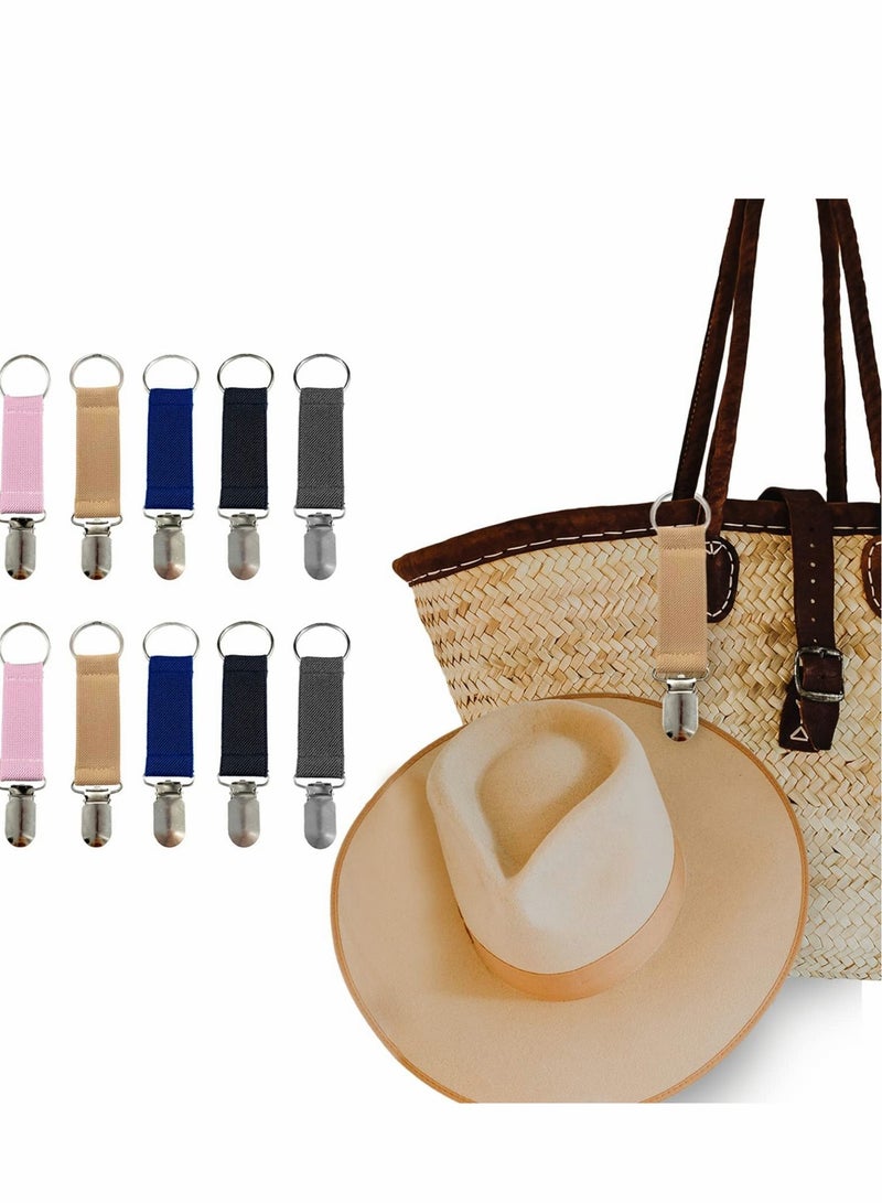 Excefore Hat Clips for Travel, Travel Hat Clips Elastic Strap Cap Keeper Attacher for Baggage Scarf Outdoor Camping Hiking Multifunctional Duck Clip - Image 1