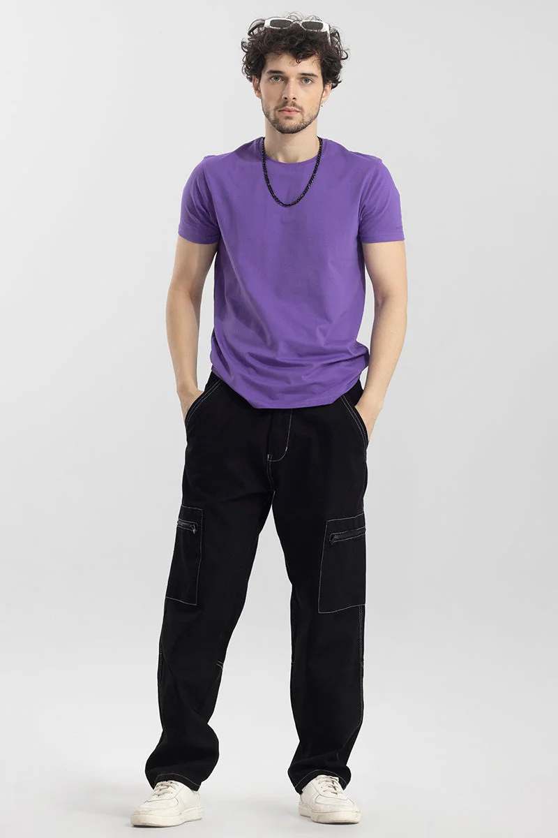 SNITCH Egnis Black Baggy Fit Jeans
