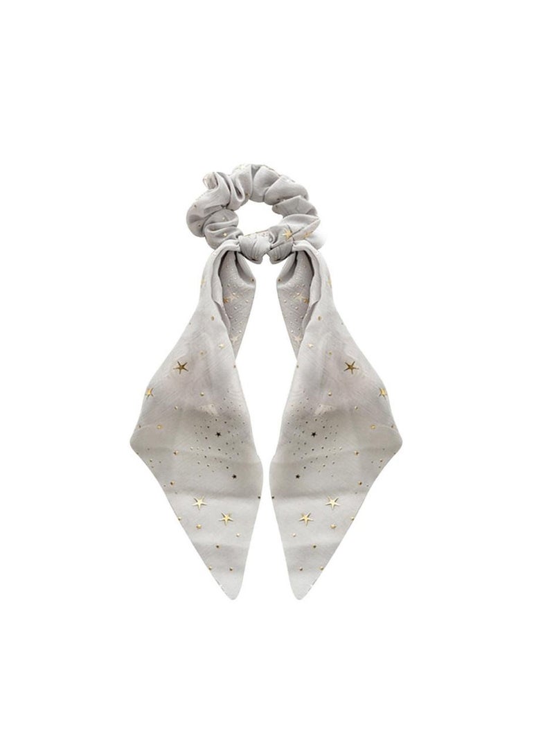 Alissa 1-Pcs Ribbon Bow Scrunchies Hair Bands Scarf - Image 1