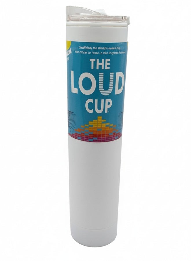 Loud Cup The LoudCup - 23oz Reusable Tumbler & Stadium Horn with Slide-Close Lid (Ice White) | Sports Fan Cup, Football & Soccer Match Day Noise Maker, Travel Mug & Water Bottle - World’s Loudest Cup - Image 1