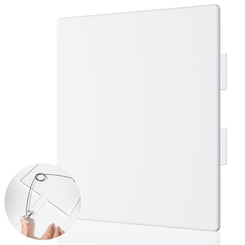 Morvat Adjustable Spring Access Panel 12"x12" Inches, for Drywall, Ceiling, Electrical, Plumbing Heavy-Duty & Easy Install, Wall Hole Cover Plate, White | Fits 7.5"x8.5" - 12"x12" Inches | (1-Pack) - Image 1