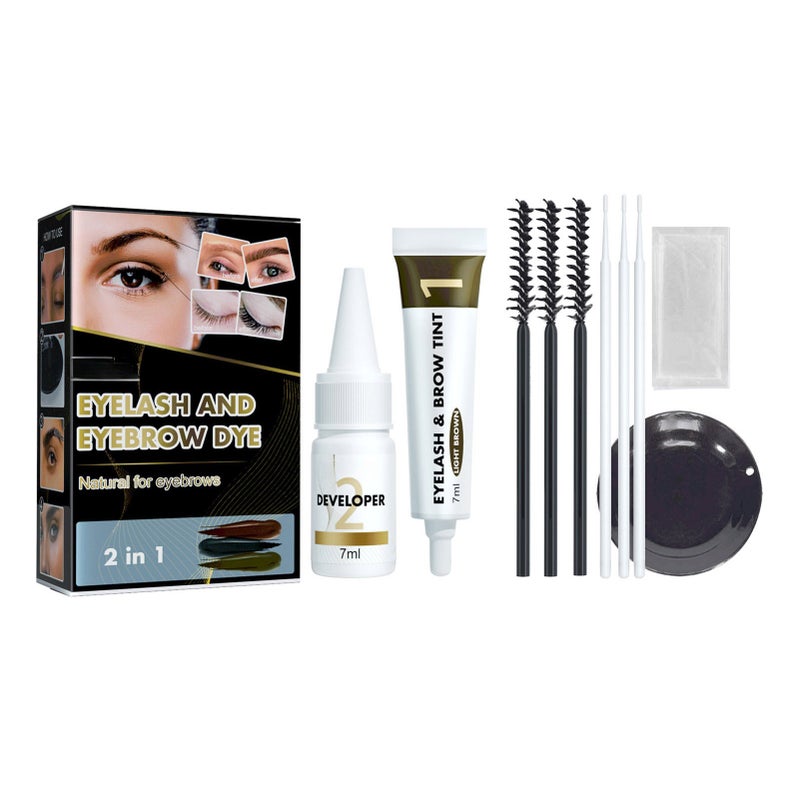 EELHOE Eyelash & Brow Tint Dye Professional Series Natural Long-lasting Semipermanent DIY Makeup Kit - Image 1