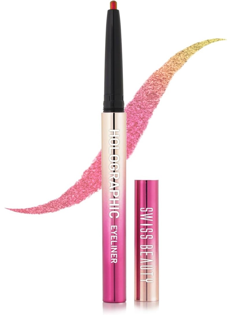 SWISS BEAUTY Holographic Shimmery Pencil Eyeliner | Waterproof, Smudge Proof, Long Lasting Eyeliner With Easy Application | Shade- Meteor, 0.2G, Assorted - Image 1