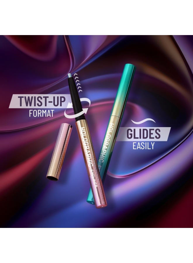 SWISS BEAUTY Holographic Shimmery Pencil Eyeliner | Waterproof, Smudge Proof, Long Lasting Eyeliner With Easy Application | Shade- Meteor, 0.2G, Assorted - Image 4