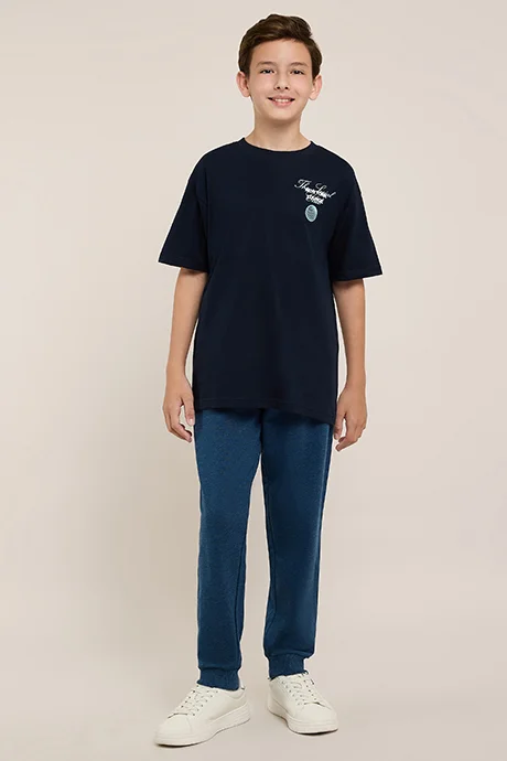 R&B Solid Joggers with Drawstring Waist