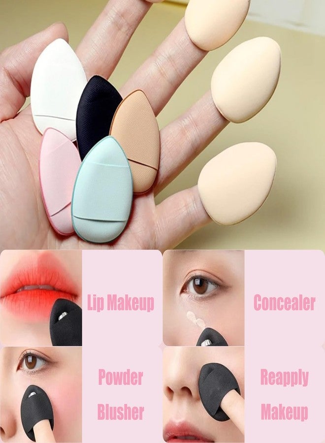 ElegGlo 40 PCS Mini Makeup Puff, Reusable Drop-Shaped Makeup Sponges for Foundation Triangle Finger Soft Setting Sponge Mineral Powder Body Powder Cosmetic Foundation Cosmetic - Image 4