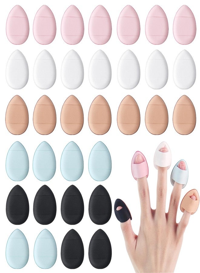 ElegGlo 40 PCS Mini Makeup Puff, Reusable Drop-Shaped Makeup Sponges for Foundation Triangle Finger Soft Setting Sponge Mineral Powder Body Powder Cosmetic Foundation Cosmetic - Image 1