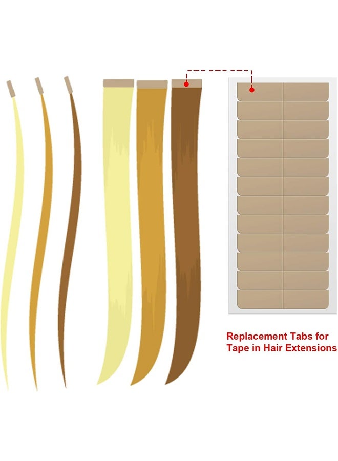 10 صفائح شريط تمديد الشعر، شريط استبدال للجانبين لاصق، الباروكات المحمولة المقاومة للماء، لشرائح شعر توبي وتمديد الشعر - Image 2