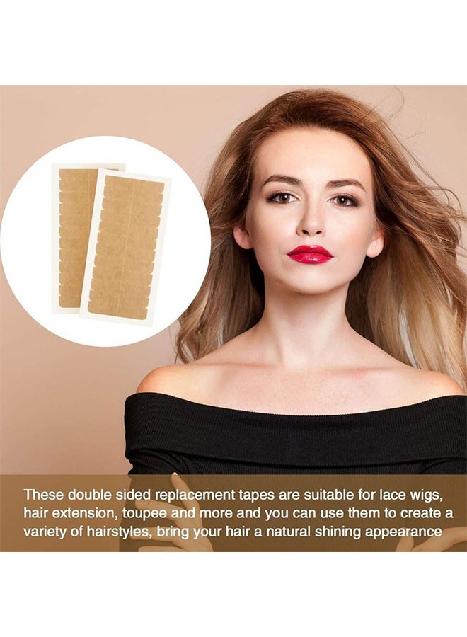 10 صفائح شريط تمديد الشعر، شريط استبدال للجانبين لاصق، الباروكات المحمولة المقاومة للماء، لشرائح شعر توبي وتمديد الشعر - Image 3