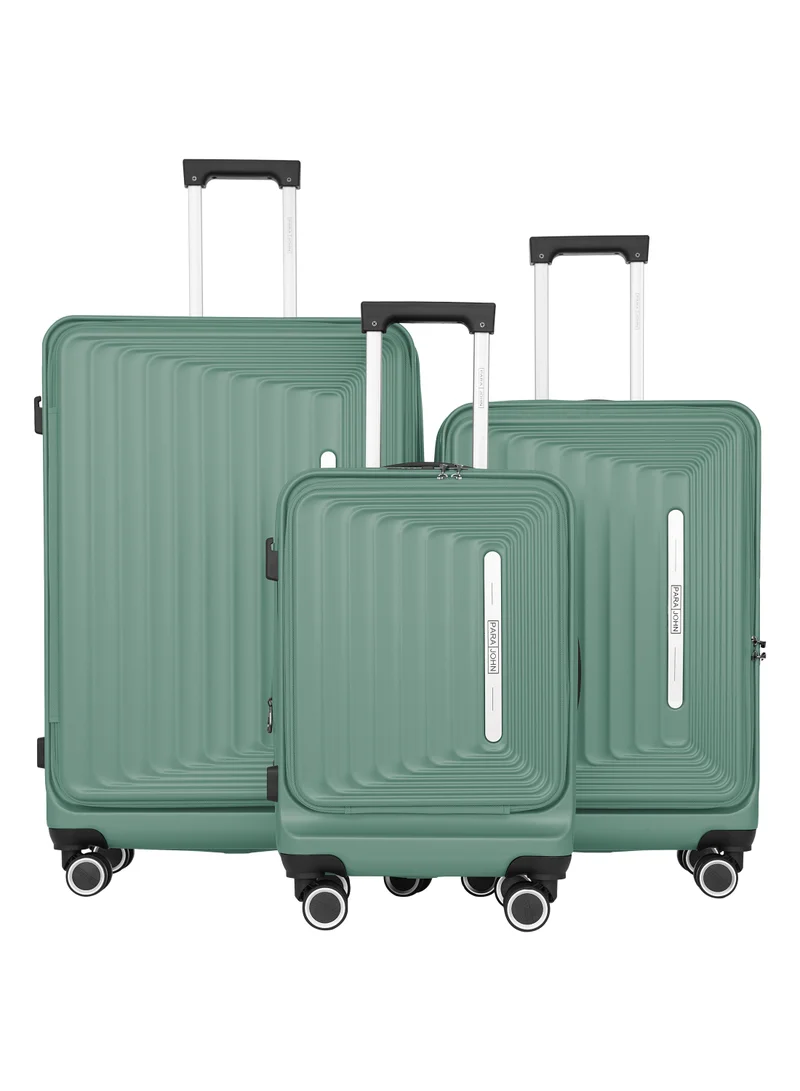 Rocklite Premium ABS Trolley 3 Pcs Set- GREEN