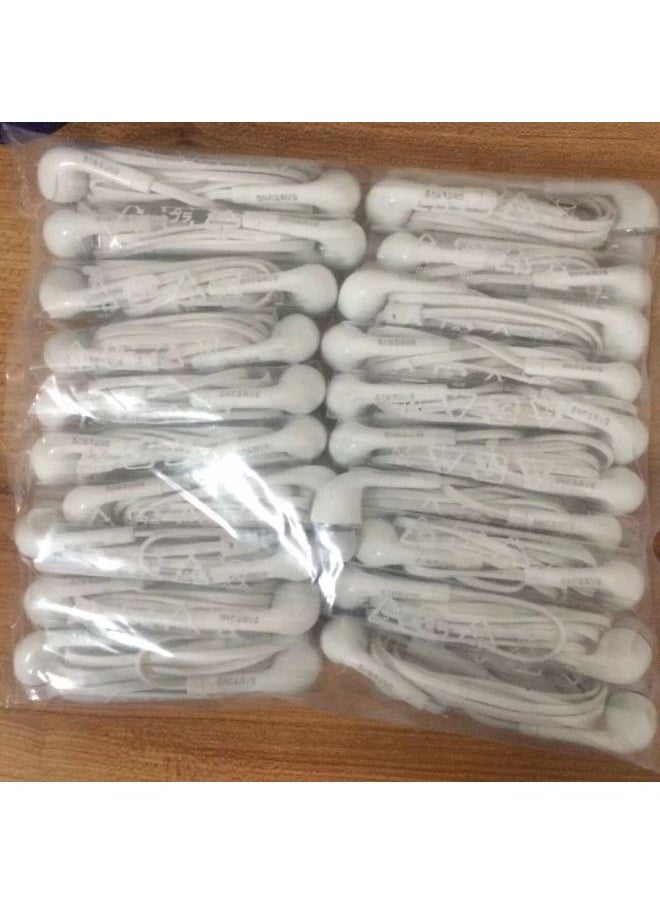 Generic - Samsung S4 Compatible In-Ear Mobile Phone Line Control J5 Headset Android Earphone With Microphone For Calls Simple Style Wireless Earphone-Color:J5 White Headphones - Image 1