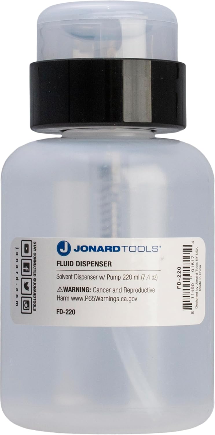 Jonard Tools FD-220 Fluid Dispenser for Isopropyl Alcohol and Other Cleaning Fluids, 220 ml - Image 1