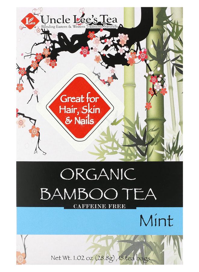 Uncle Lee's Tea Organic Bamboo Tea Mint Caffeine Free 18 Tea Bags 1.02 oz (28.8 g)