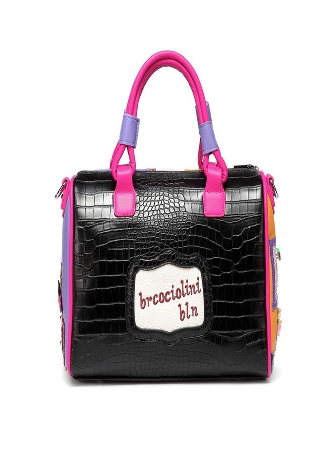 QTKJ Crossbody Bag, Colored Hand Embroidery Shoulder Bag for Women, Lovely lady Leather Purse, Tote Bag Suitable for Important Occasions, Work, Travel - Image 5