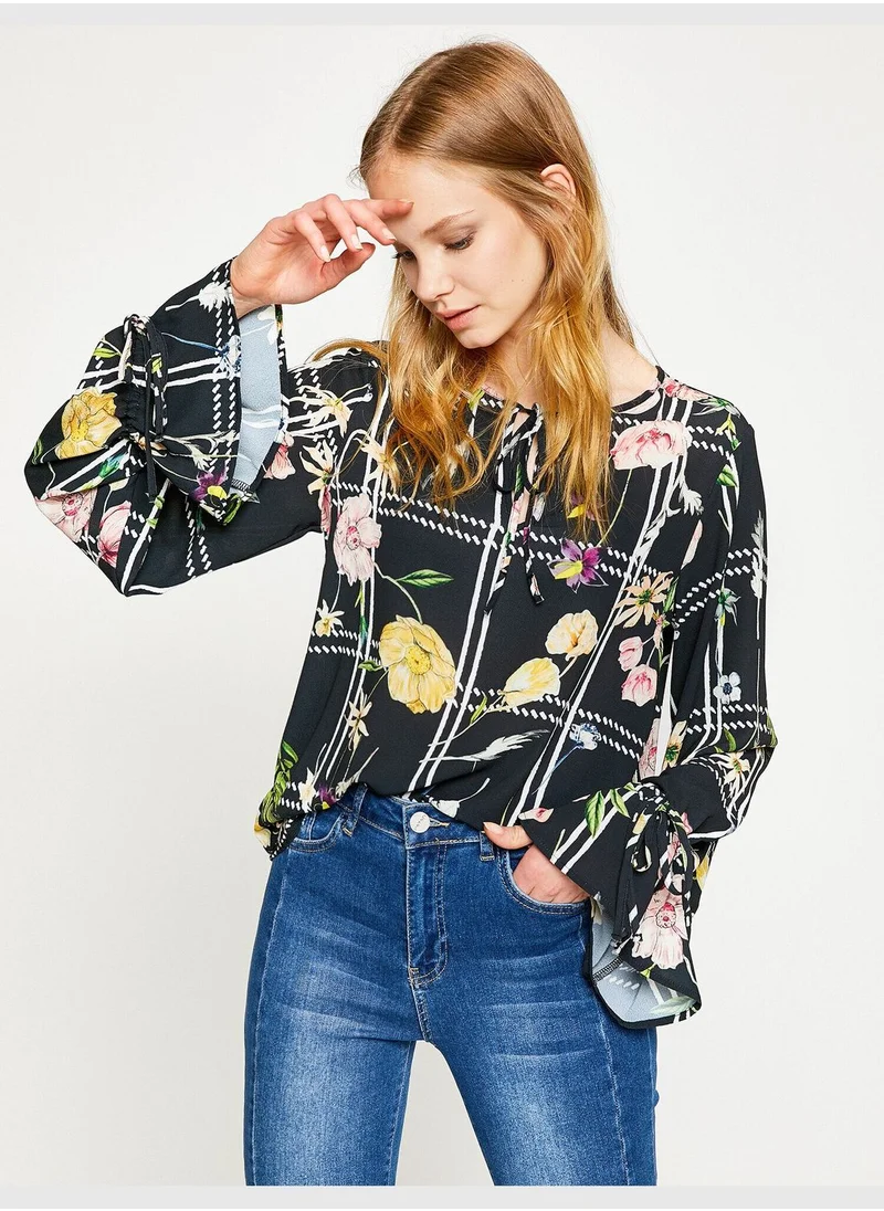 كوتون Floral Blouse