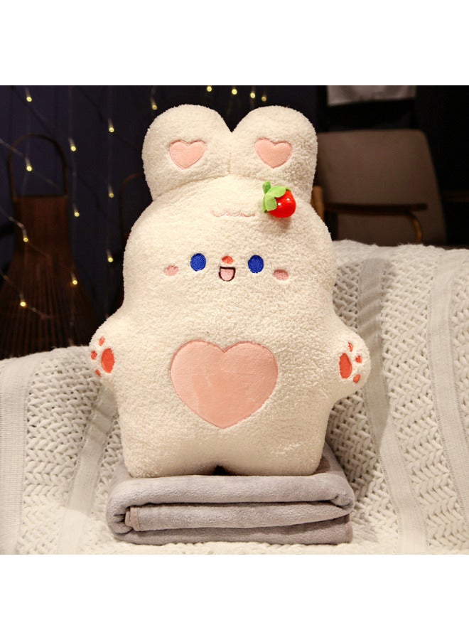 Cartoon Small Animal Doll Pillow Blanket Arctic Velvet Doll Girl Gift Cute Shape Delivery-Color:Cute Rabbit-Height:50cm Pillow - Image 1