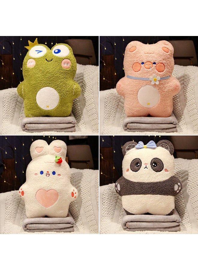 Cartoon Small Animal Doll Pillow Blanket Arctic Velvet Doll Girl Gift Cute Shape Delivery-Color:Cute Rabbit-Height:50cm Pillow - Image 2