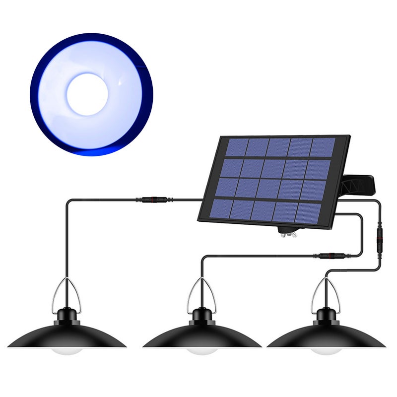 Solar Powered Pendants Light with Adjustable Panel Auto ON/OFF Lighting Sensor IP65 Water-resistant Hanging Lamp for Outdoor/Indoor Garden Patio Yard Storage - Image 2