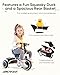 RIDYEE Toddler Tricycle for 18 Months to 5 Years Foldable Tricycles for 155 Year Olds Kids Tricycle with Adjustable CarryFriendly Ergonomic Seat and Covered Large Basket White - Image 4
