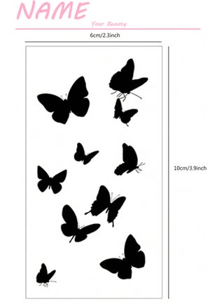 30-Sheets Waterproof Temporary Tattoo Stickers, Butterfly Love Heart Flower for Kids Adults Men and Women - view 2