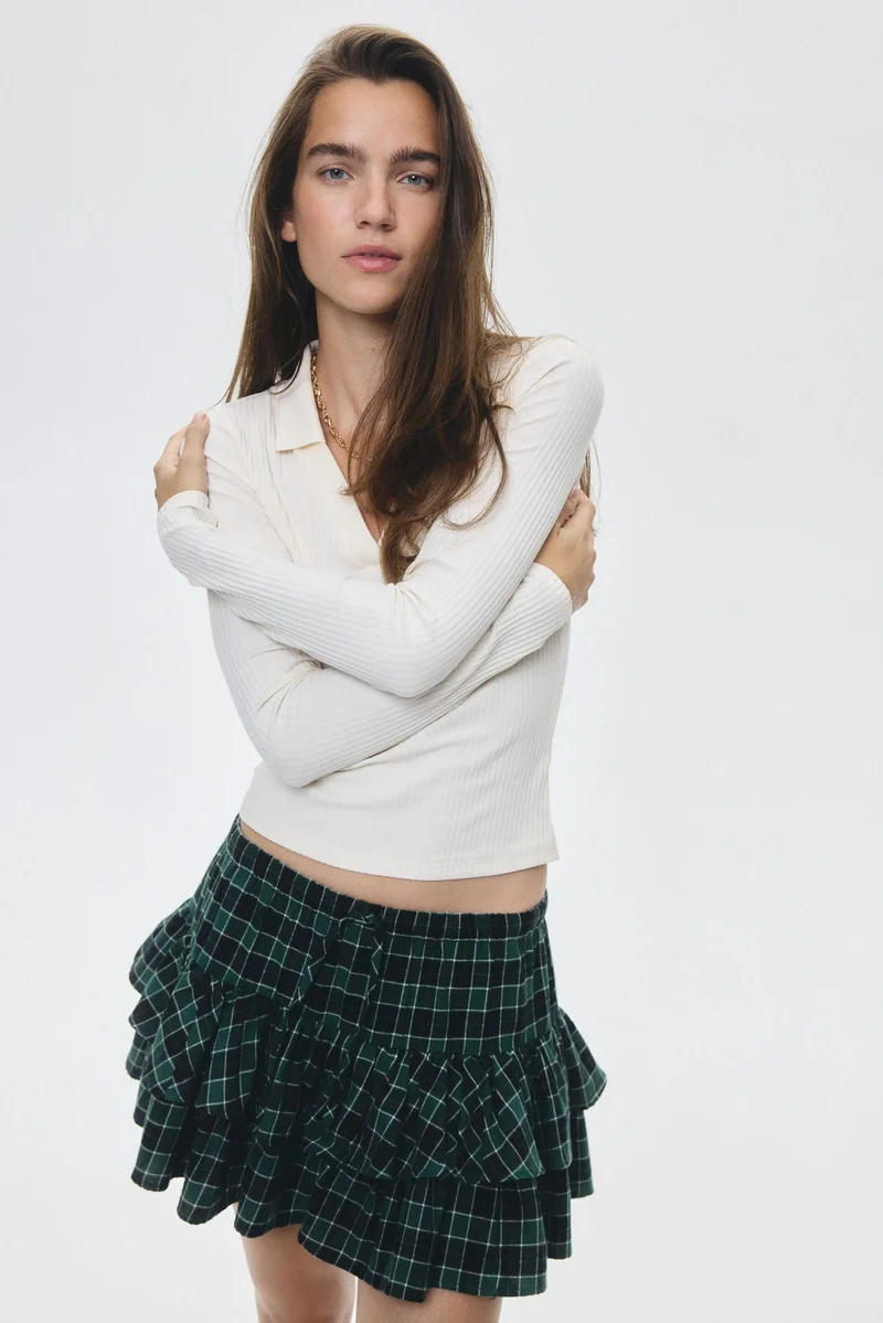 H&M Tiered drawstring skirt