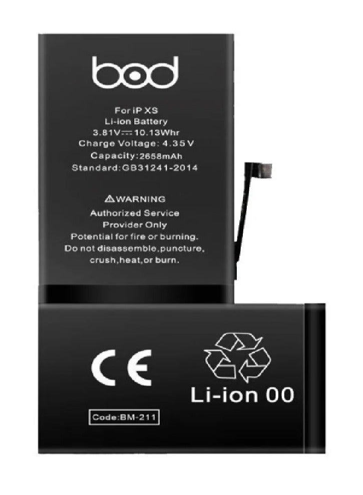BOD Li-ion Original High Capacity Battery For iPhone XS Black - Image 1