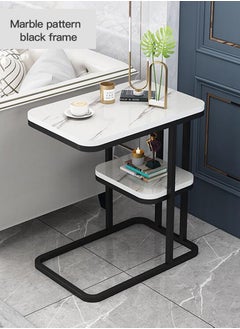 Sharpdo Sharpdo 2 Tier Square End Table Sofa Side Table Living Room Small Coffee Table 50*30*60cm  - Image 5